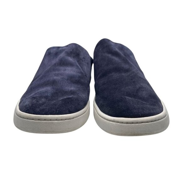 VINCE. WOMEN'S BLAIR NAVY SUEDE SLIP ON LOAFERS - 9M - Picture 2 of 10